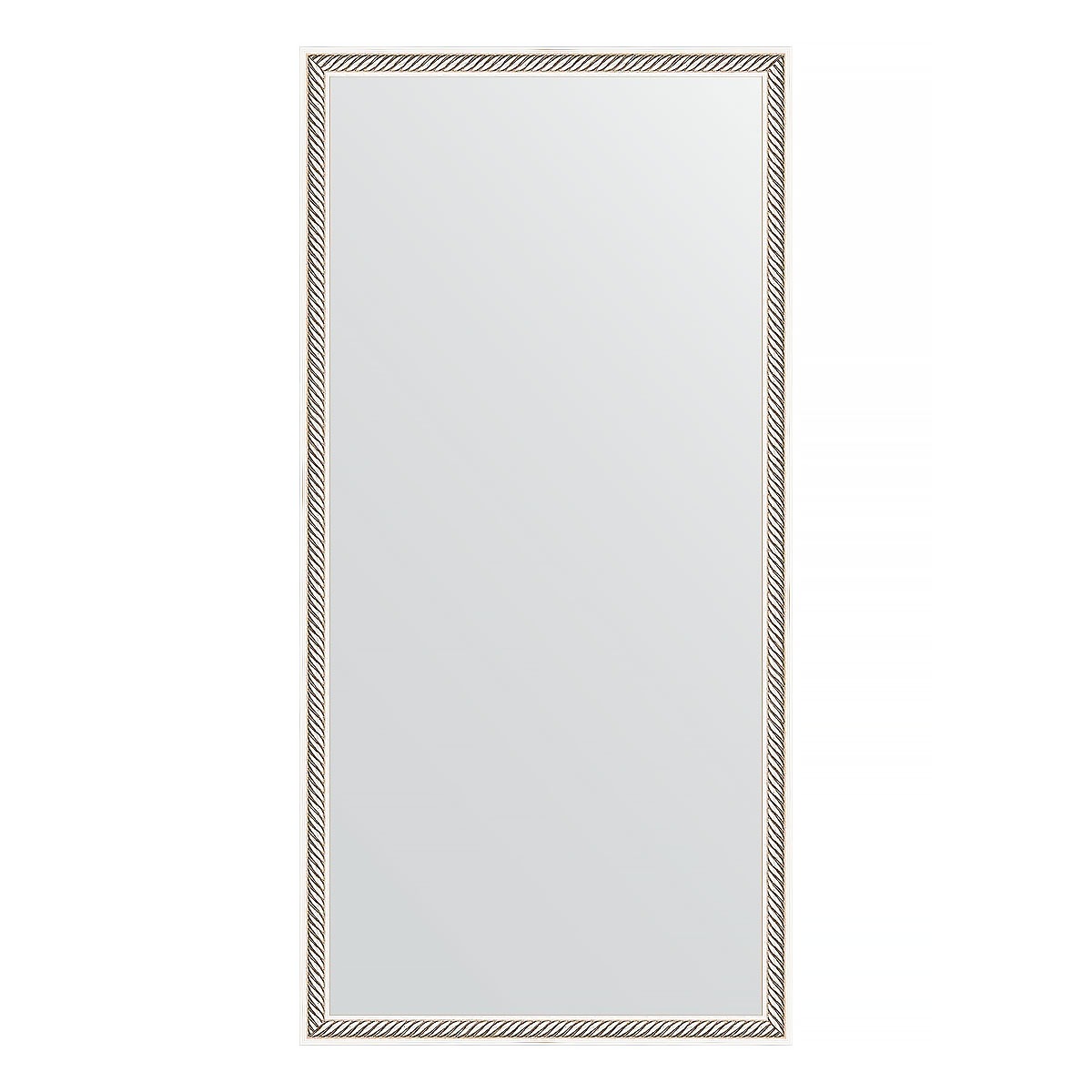 Зеркало в багетной раме Evoform витое серебро 28 мм 48х98 см зеркало в багетной раме evoform витое серебро 28 мм 68х88 см