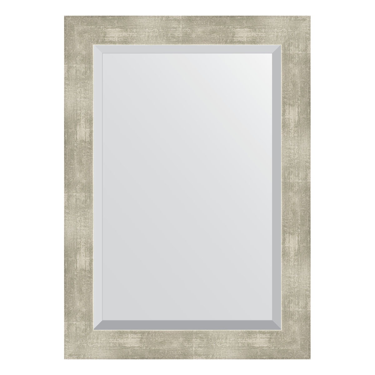 Зеркало с фацетом в багетной раме Evoform алюминий 61 мм 51х71 см