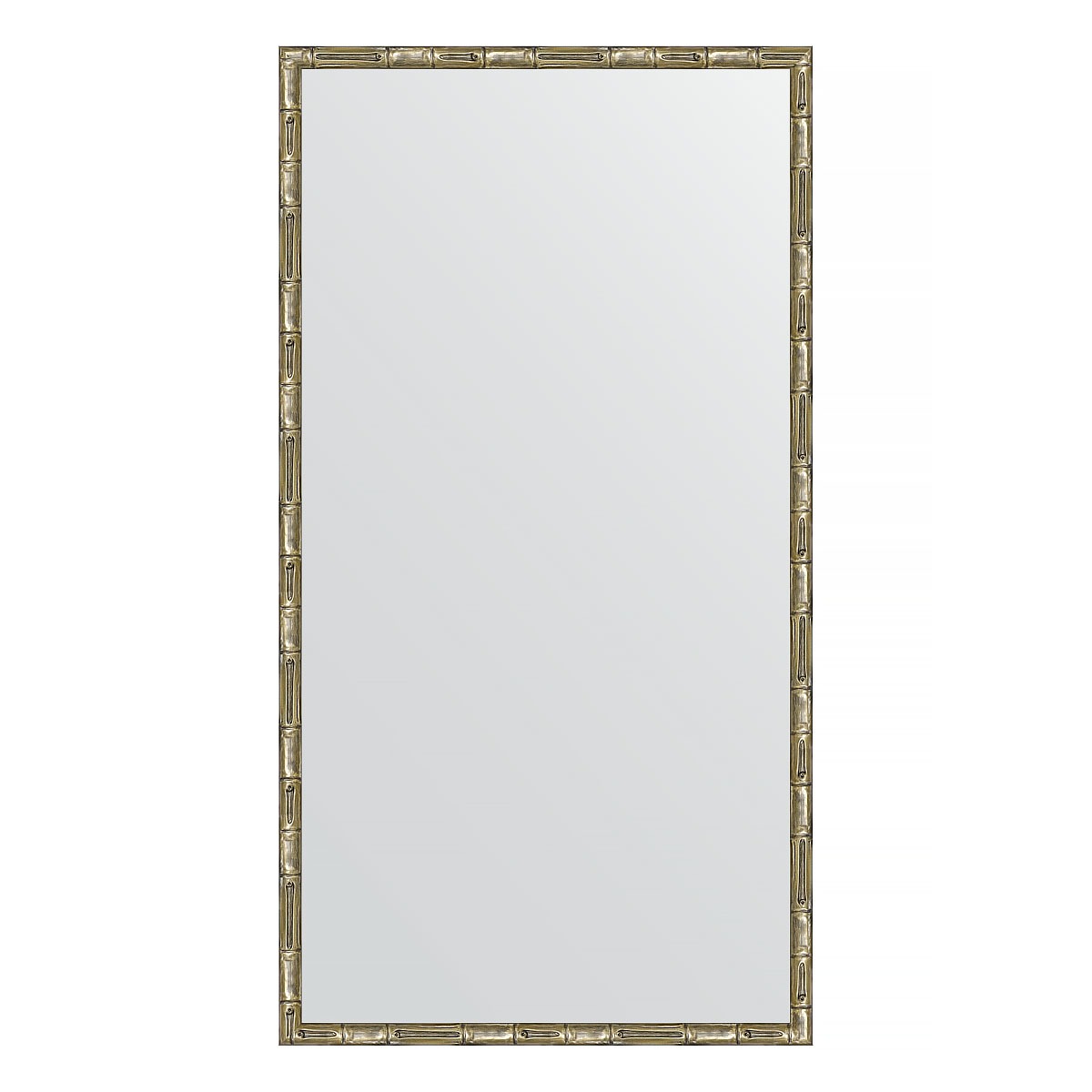 Зеркало в багетной раме Evoform серебряный бамбук 24 мм 57х107 см зеркало с фацетом в багетной раме evoform серебряный бамбук 73 мм 58х143 см