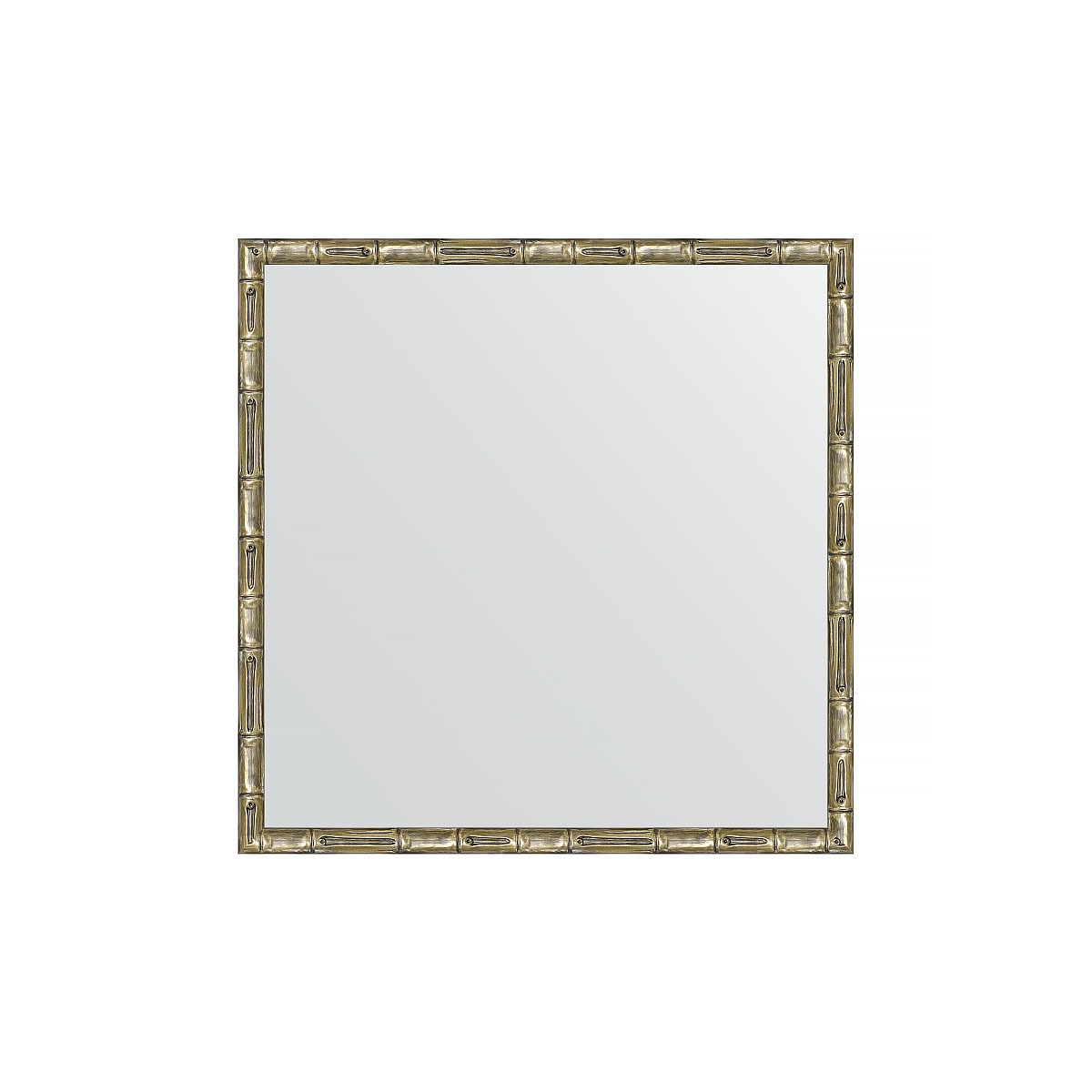 фото Зеркало в багетной раме evoform серебряный бамбук 24 мм 57х57 см
