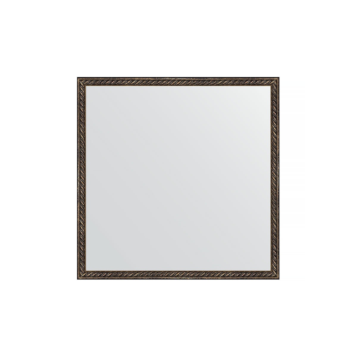 Зеркало в багетной раме Evoform витая бронза 26 мм 58х58 см зеркало 58х58 см вишня evoform definite by 0602