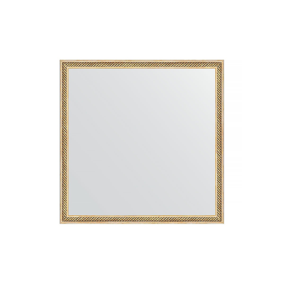 Зеркало в багетной раме Evoform витое золото 28 мм 58х58 см зеркало 58х58 см вишня evoform definite by 0602