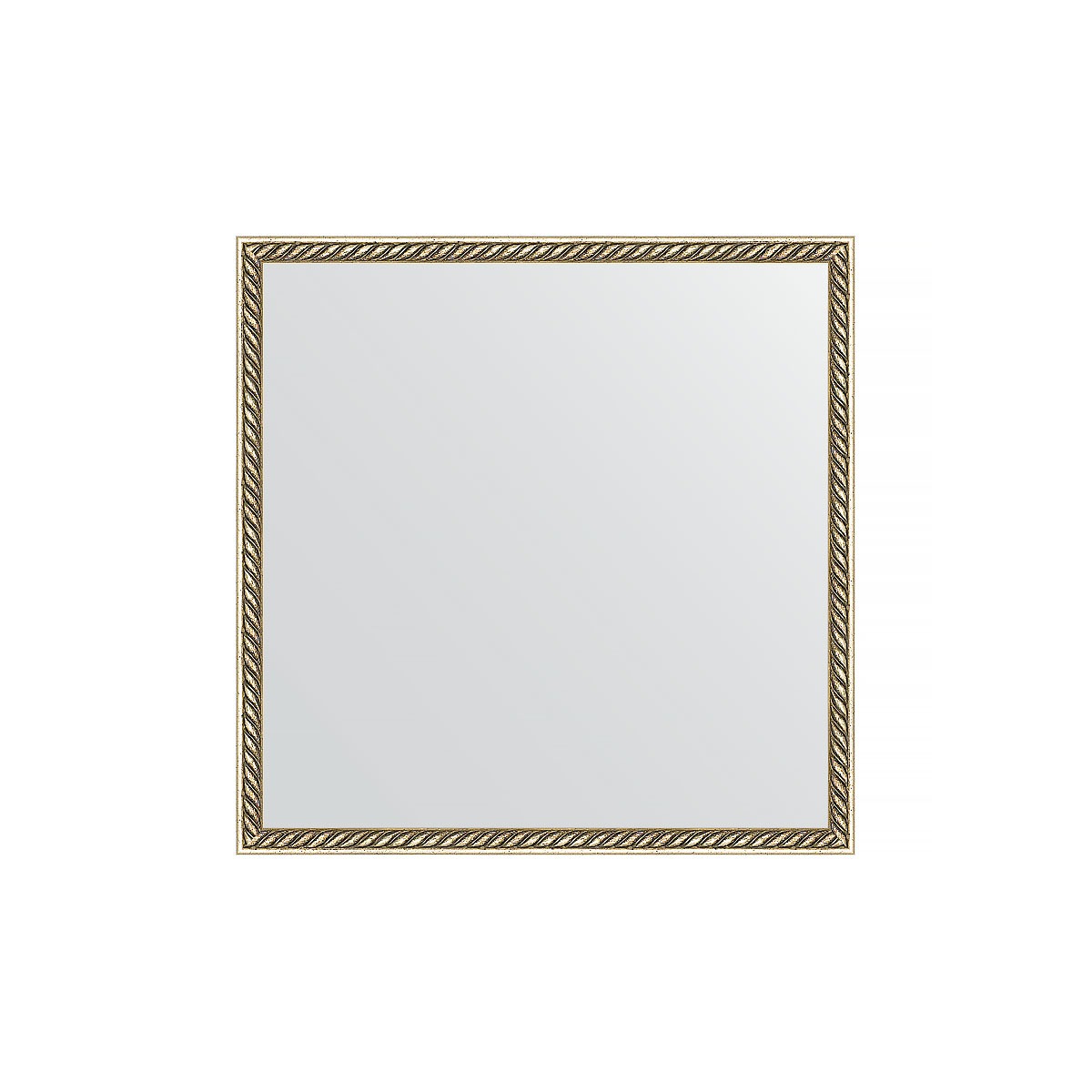 Зеркало в багетной раме Evoform витая латунь 26 мм 58х58 см пленка в листах 58х58 см