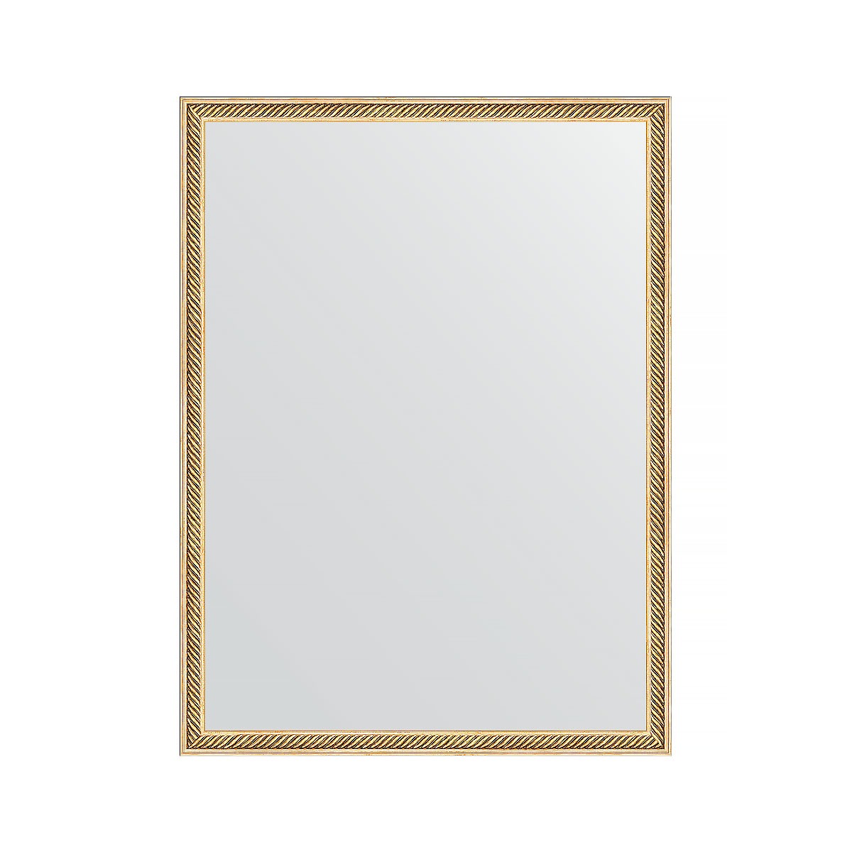 Зеркало в багетной раме Evoform витое золото 28 мм 58х78 см зеркало в багетной раме evoform дуб 37 мм 60х60 см