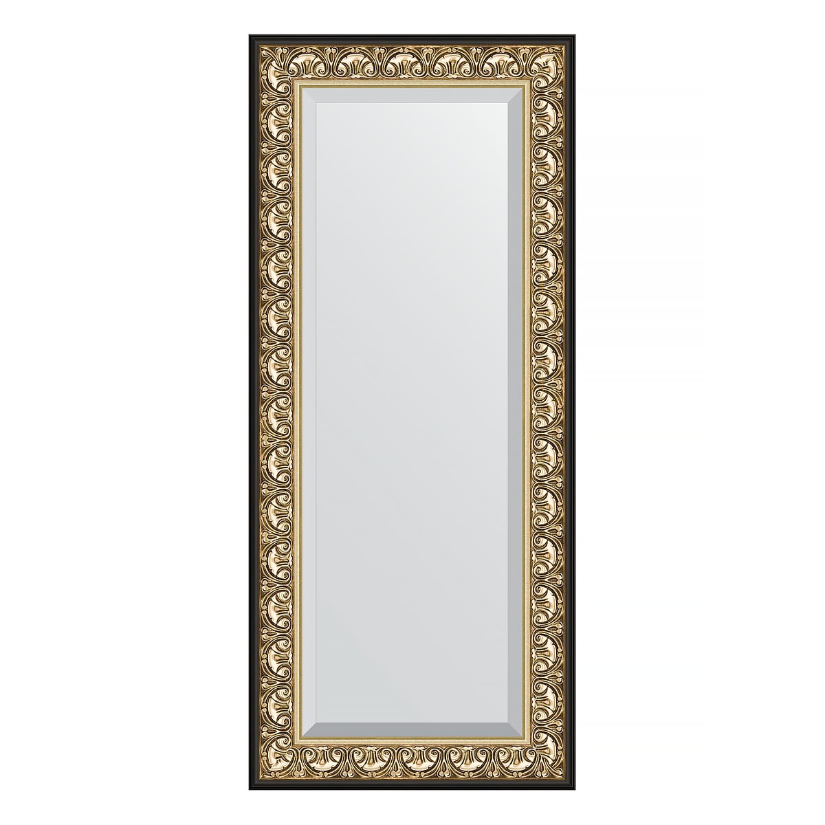 Зеркало с фацетом в багетной раме Evoform барокко золото 106 мм 65х150 см зеркало 80х135 см барокко золото evoform exclusive g by 4251