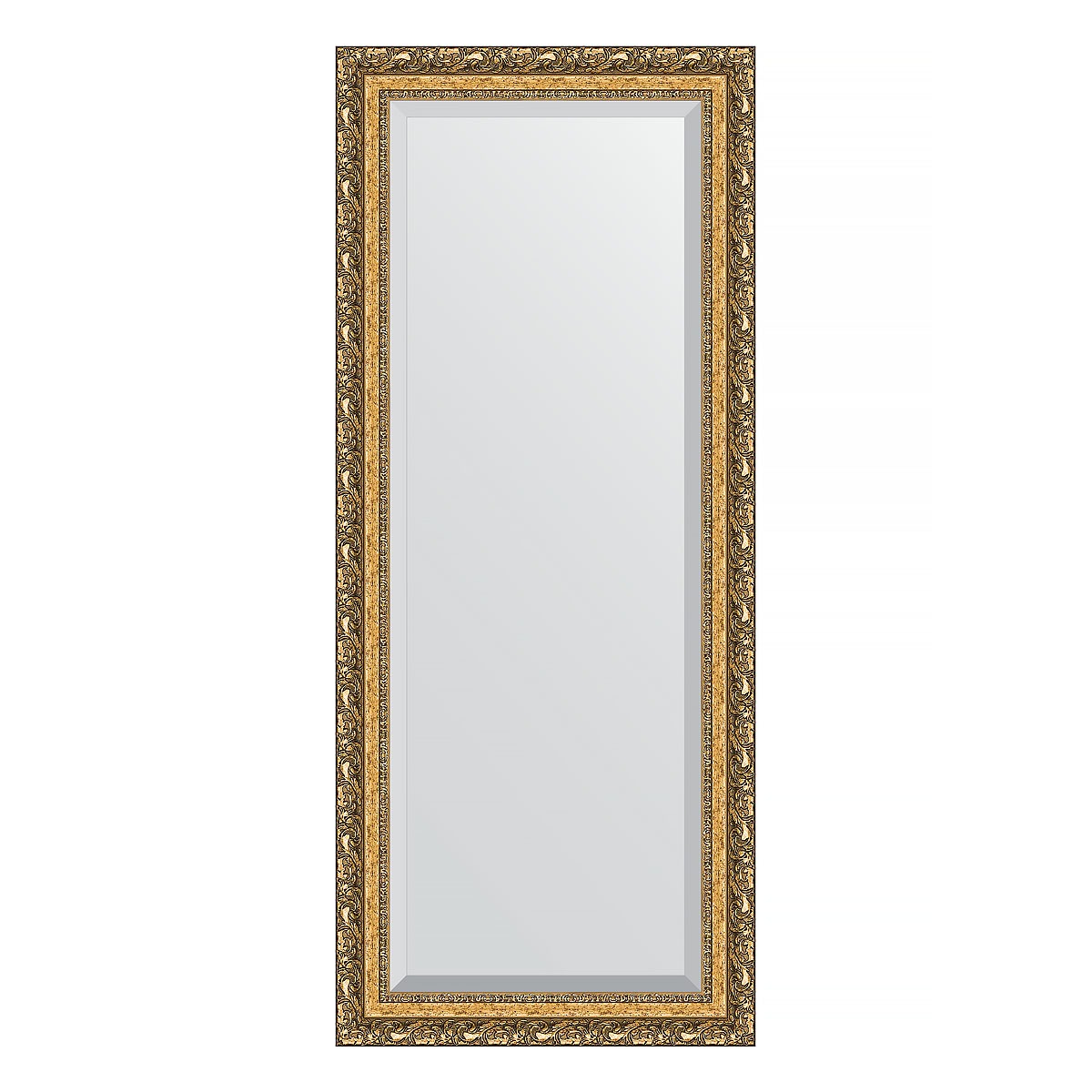 Зеркало с фацетом в багетной раме Evoform виньетка бронзовая 85 мм 65х155 см цена и фото