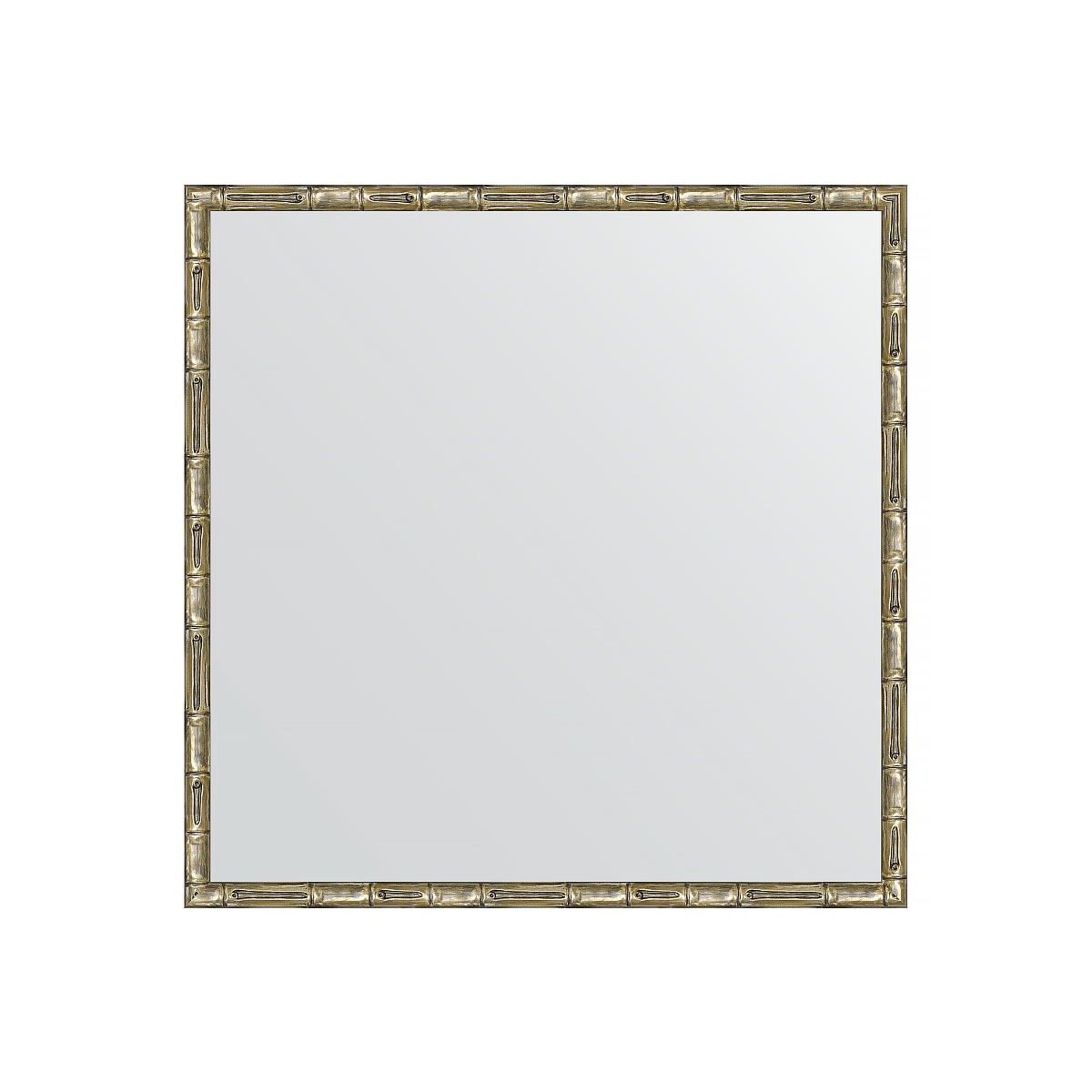 Зеркало в багетной раме Evoform серебряный бамбук 24 мм 67х67 см зеркало evoform definite 67х67 by 0659 в багетной раме серебряный бамбук 24 мм