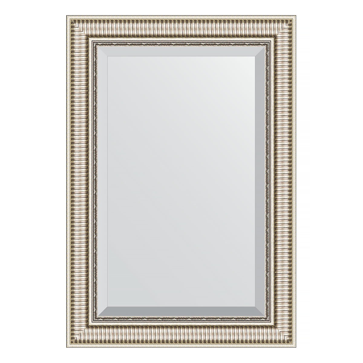 Зеркало с фацетом в багетной раме Evoform серебряный акведук 93 мм 67х97 см зеркало evoform в багетной раме 56х76см bx 1229