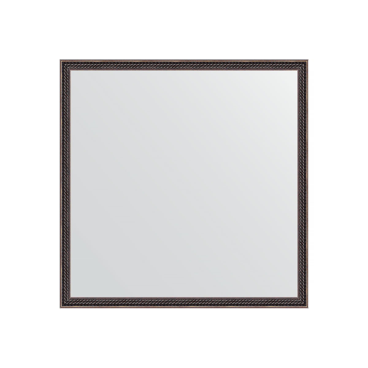 фото Зеркало в багетной раме evoform витой махагон 28 мм 68х68 см