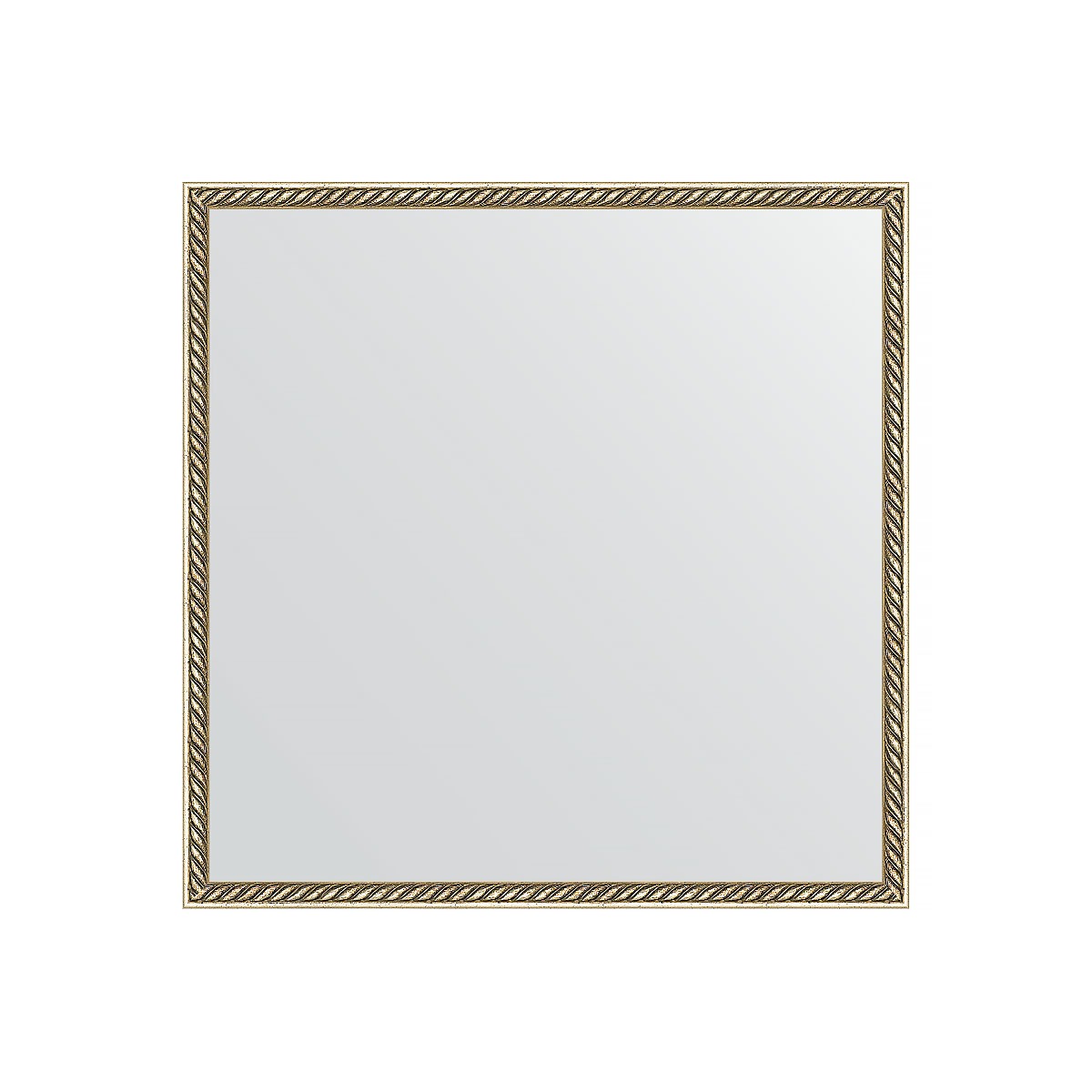 Зеркало в багетной раме Evoform витая латунь 26 мм 68х68 см зеркало с фацетом в багетной раме evoform ардеко 81 мм 55х135 см