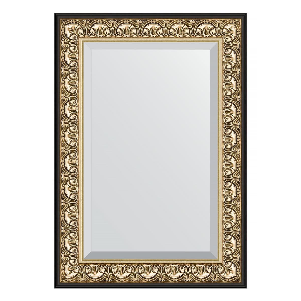 Зеркало с фацетом в багетной раме Evoform барокко золото 106 мм 70х100 см зеркало с фацетом в багетной раме evoform барокко золото 106 мм 80х110 см