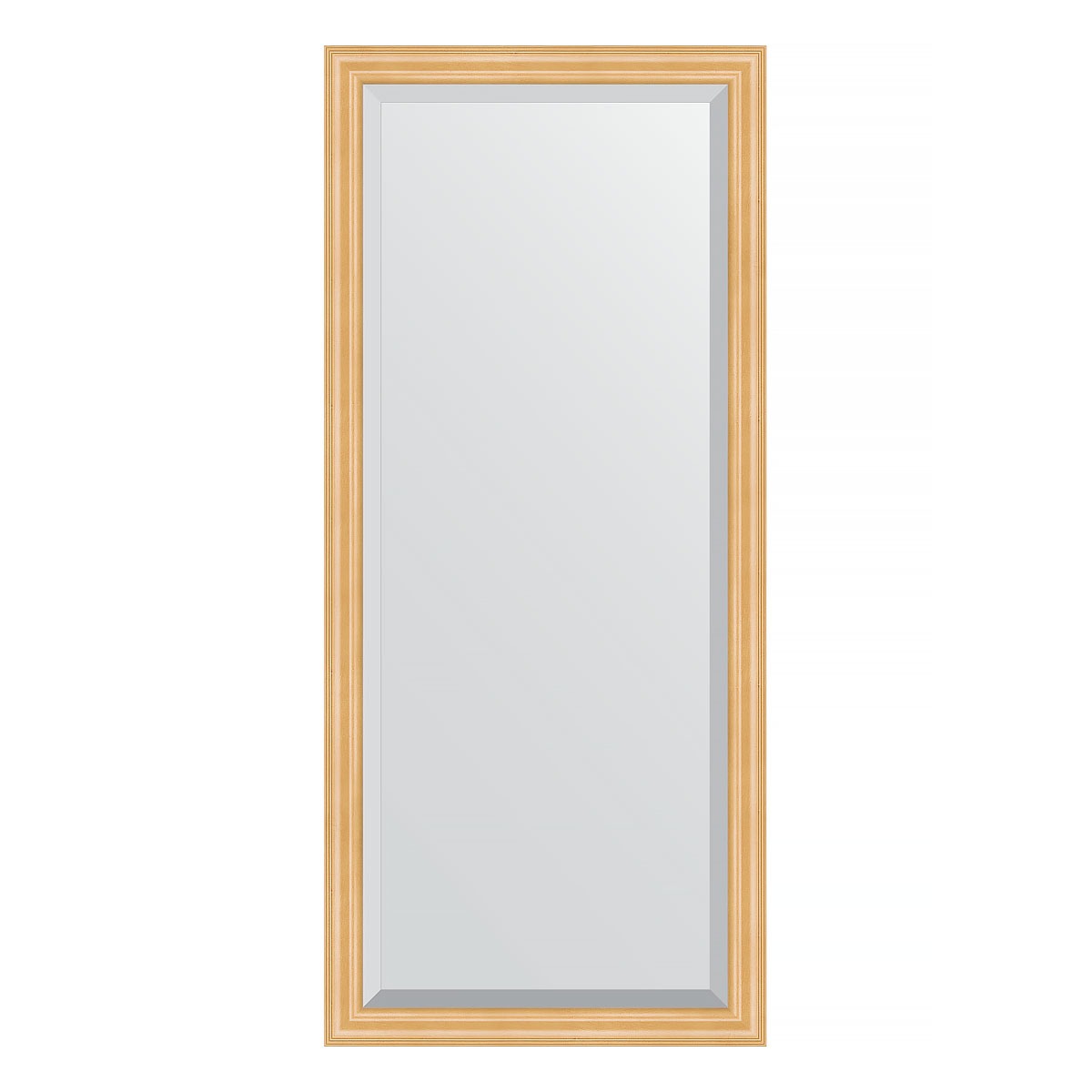 Зеркало с фацетом в багетной раме Evoform сосна 62 мм 71х161 см зеркало evoform с фацетом 15 mm 70х160 см