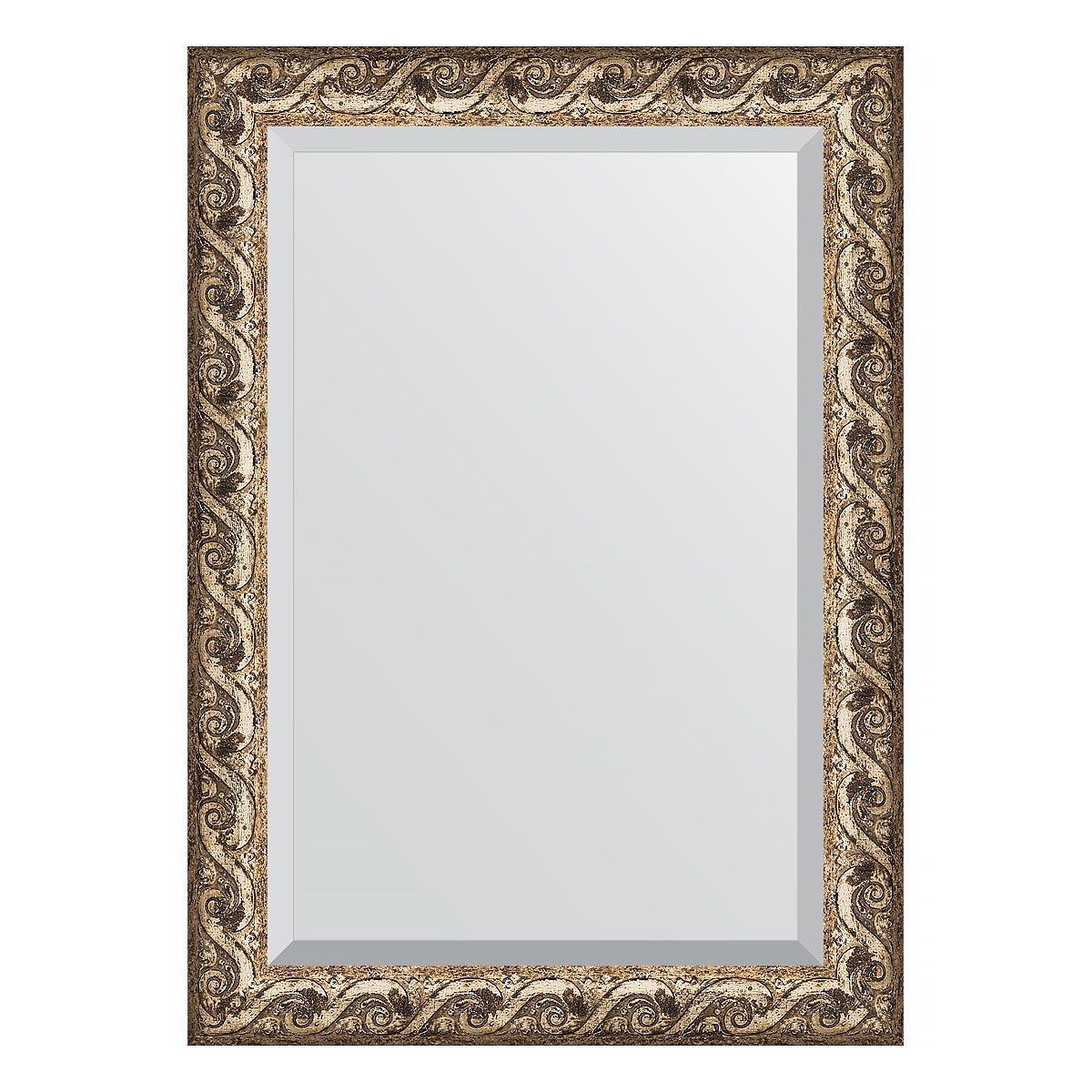 Зеркало с фацетом в багетной раме Evoform фреска 84 мм 76х106 см зеркало с фацетом в багетной раме evoform орех 65 мм 72х102 см