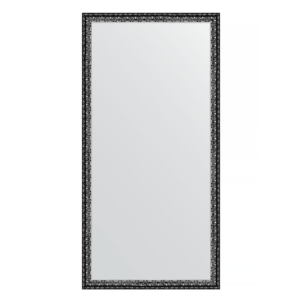 Зеркало в багетной раме Evoform черненое серебро 38 мм 50х100 см зеркало в багетной раме evoform травленое серебро 59 мм 54х104 см
