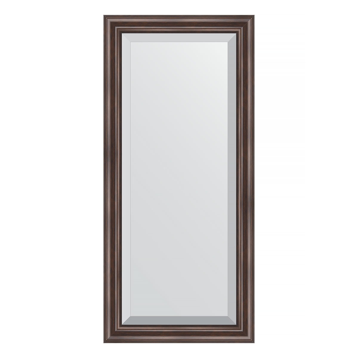Зеркало с фацетом в багетной раме Evoform палисандр 62 мм 51х111 см