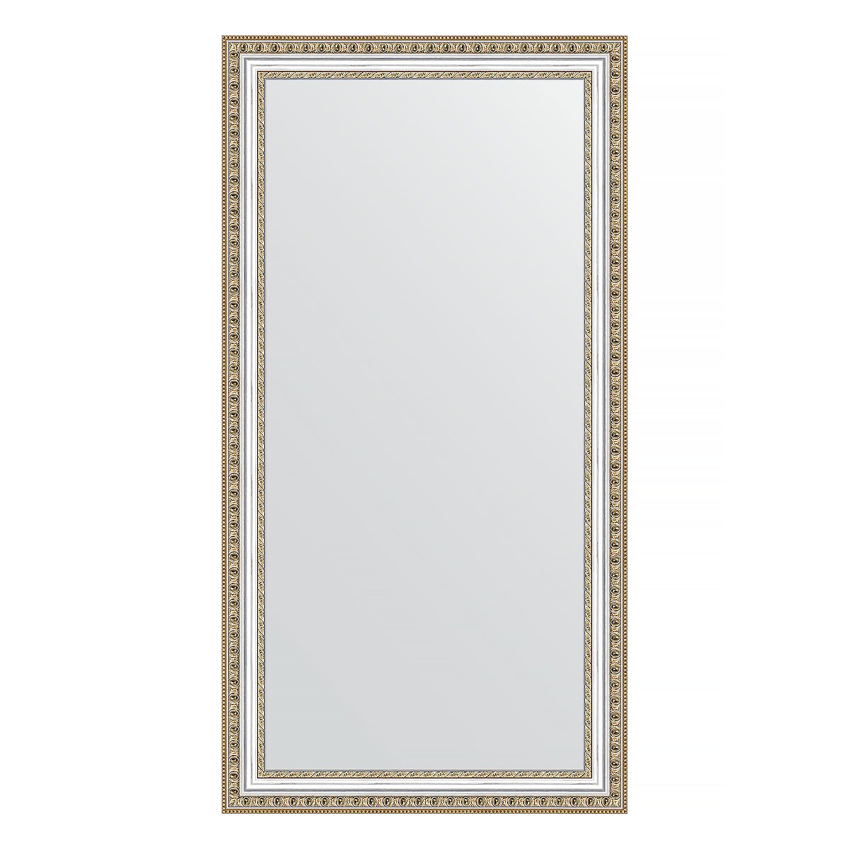 Зеркало в багетной раме Evoform золотые бусы на серебре 60 мм 55х105 см зеркало в багетной раме evoform бусы золотые 46 мм 72х92 см