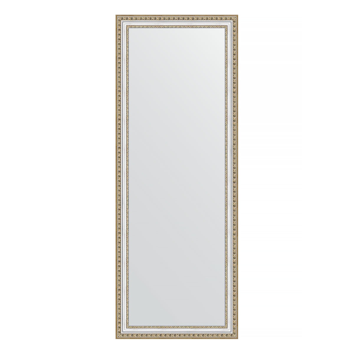 Зеркало в багетной раме Evoform золотые бусы на серебре 60 мм 55х145 см зеркало в багетной раме evoform бусы золотые 46 мм 62х62 см