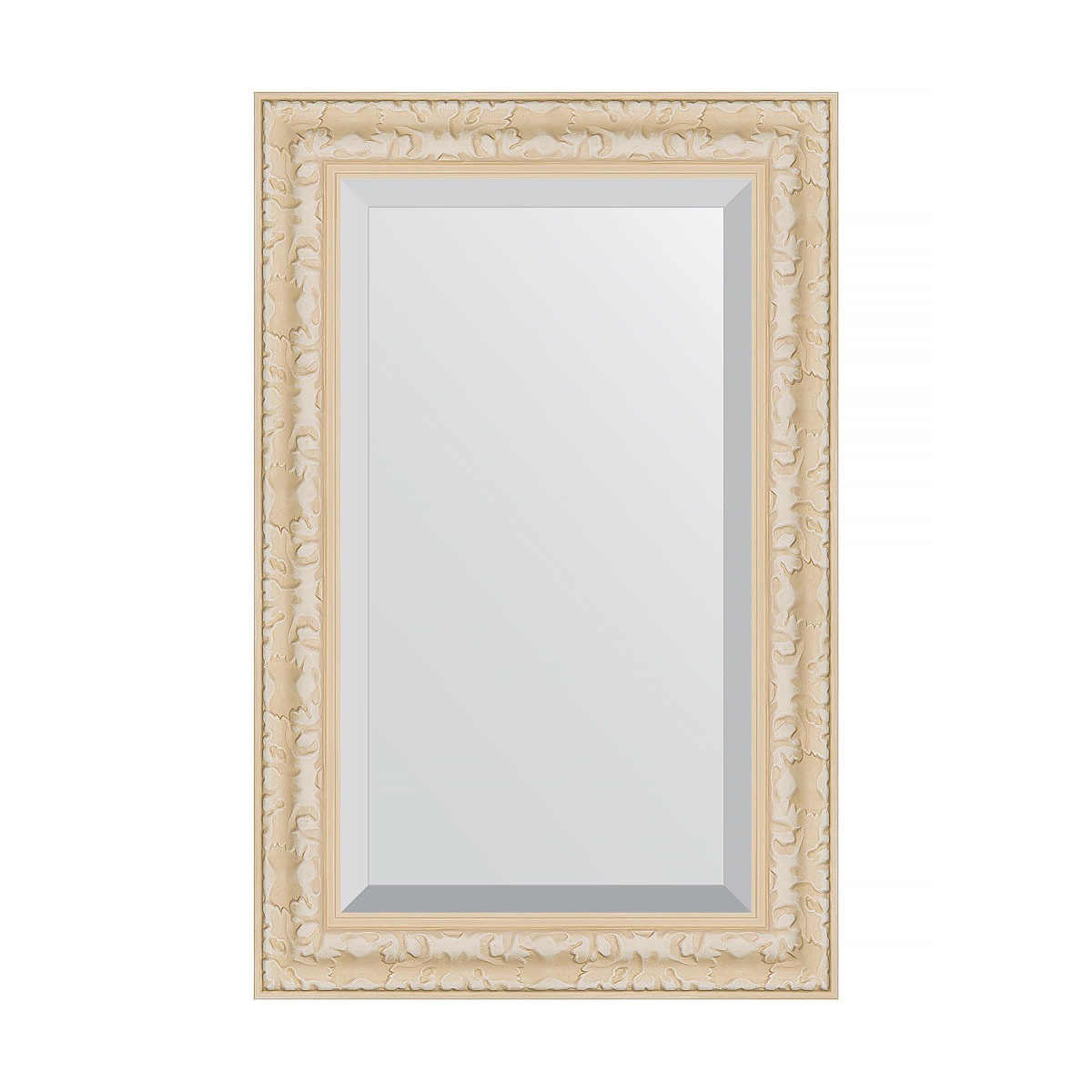 Зеркало с фацетом в багетной раме Evoform старый гипс 82 мм 55х85 см зеркало evoform в багетной раме 56х76см bx 1229