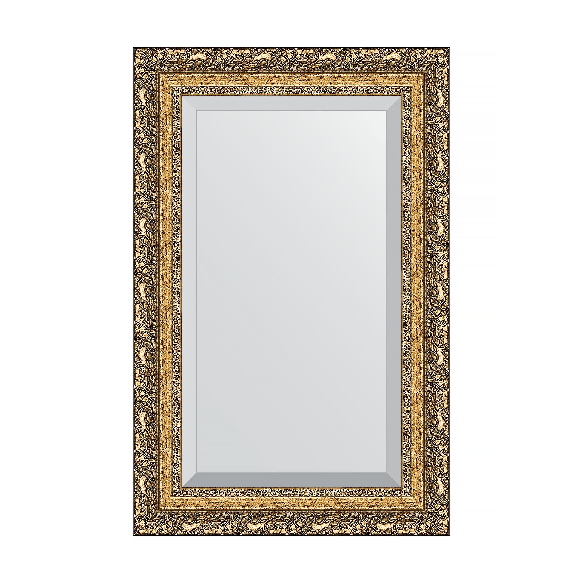Зеркало с фацетом в багетной раме Evoform виньетка бронзовая 85 мм 55х85 см зеркало в багетной раме evoform алебастр 48 мм 72х72 см