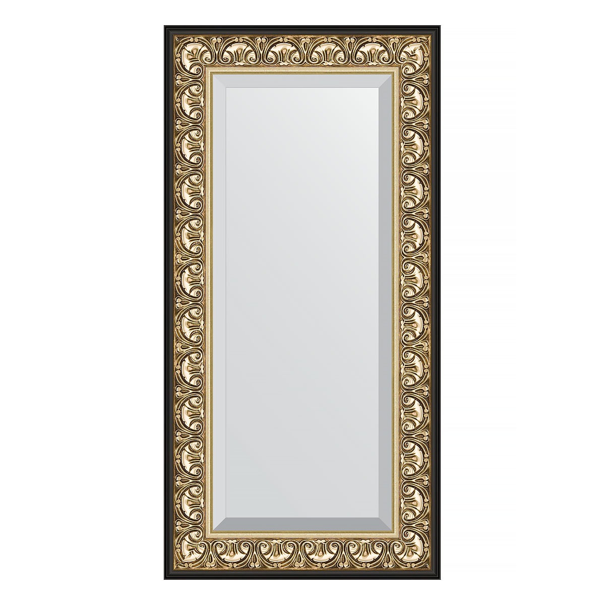 Зеркало с фацетом в багетной раме Evoform барокко золото 106 мм 60х120 см зеркало с фацетом в багетной раме evoform барокко золото 106 мм 80х110 см