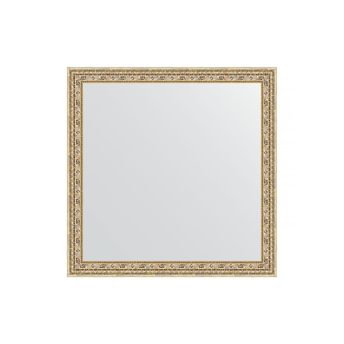 Зеркало в багетной раме Evoform сусальное золото 47 мм 62х62 см зеркало evoform в багетной раме 70х70см bx 0664 bx 0664