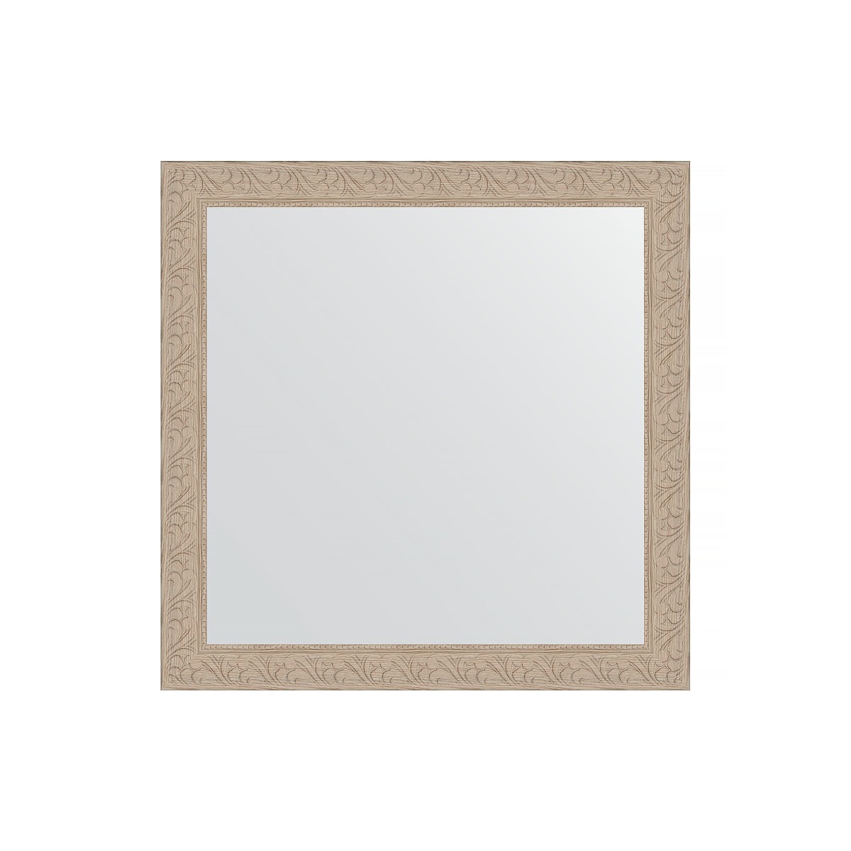 Зеркало в багетной раме Evoform беленый дуб 57 мм 64х64 см