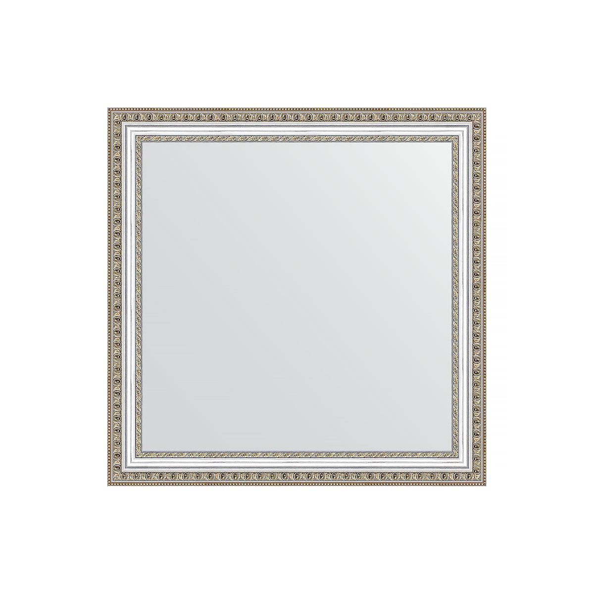 Зеркало в багетной раме Evoform золотые бусы на серебре 60 мм 65х65 см