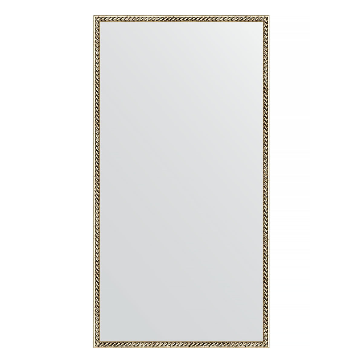 Зеркало в багетной раме Evoform витая латунь 26 мм 68х128 см зеркало 68х128 см сосна evoform definite by 0738