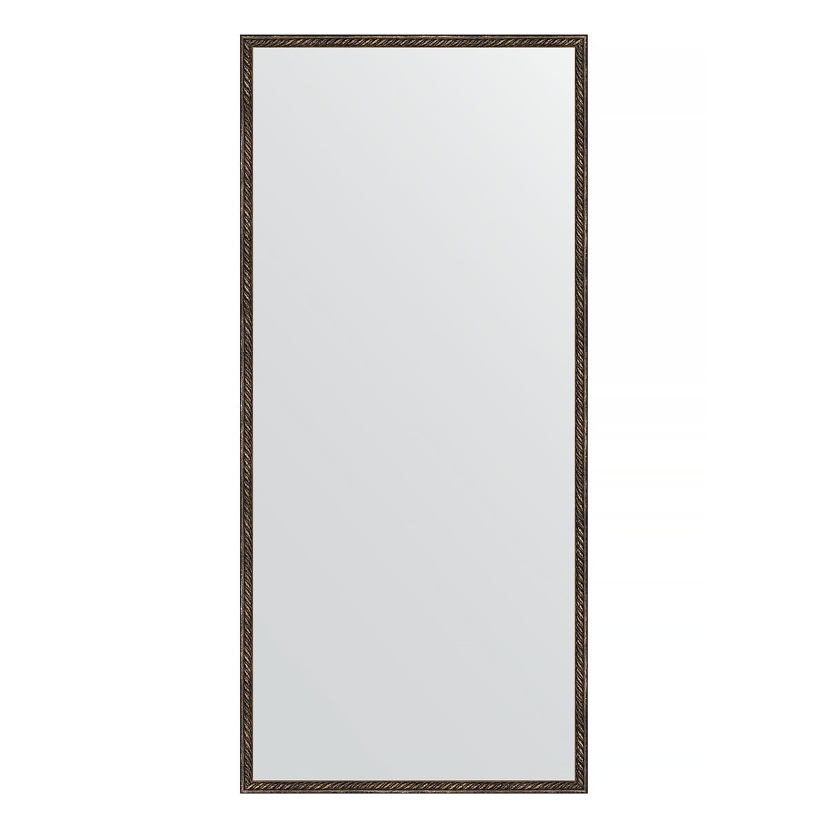 Зеркало в багетной раме Evoform витая бронза 26 мм 68х148 см