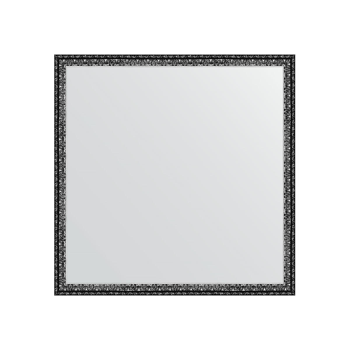 Зеркало в багетной раме Evoform черненое серебро 38 мм 70х70 см зеркало в багетной раме evoform клен 37 мм 70х70 см