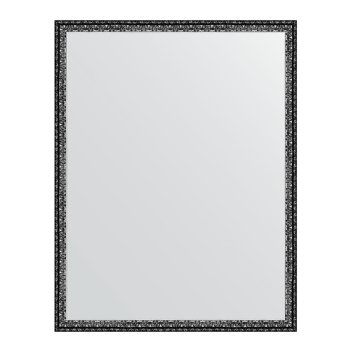 Зеркало в багетной раме Evoform черненое серебро 38 мм 70х90 см зеркало evoform с фацетом 15 mm 70х90 см