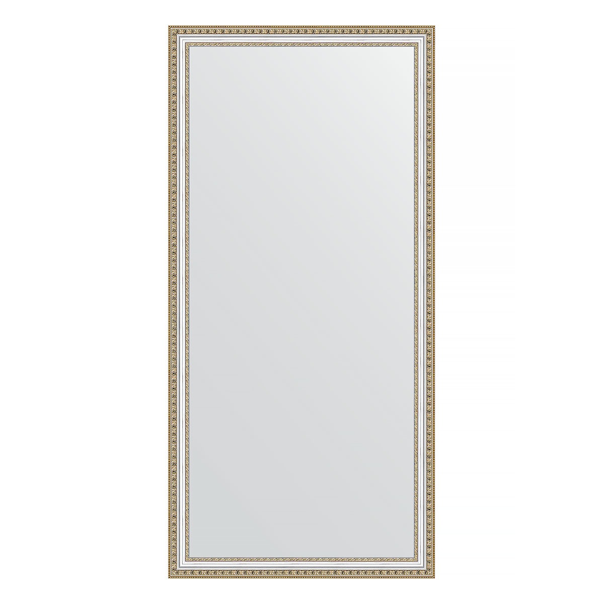 зеркало в багетной раме evoform золотые бусы на серебре 60 мм 61x81 см Зеркало в багетной раме Evoform золотые бусы на серебре 60 мм 75х155 см