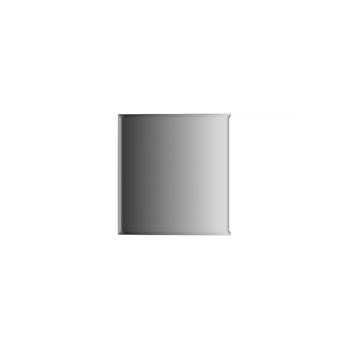 фото Зеркальная плитка evoform с фацетом 5 mm квадрат 15х15 см; серебро