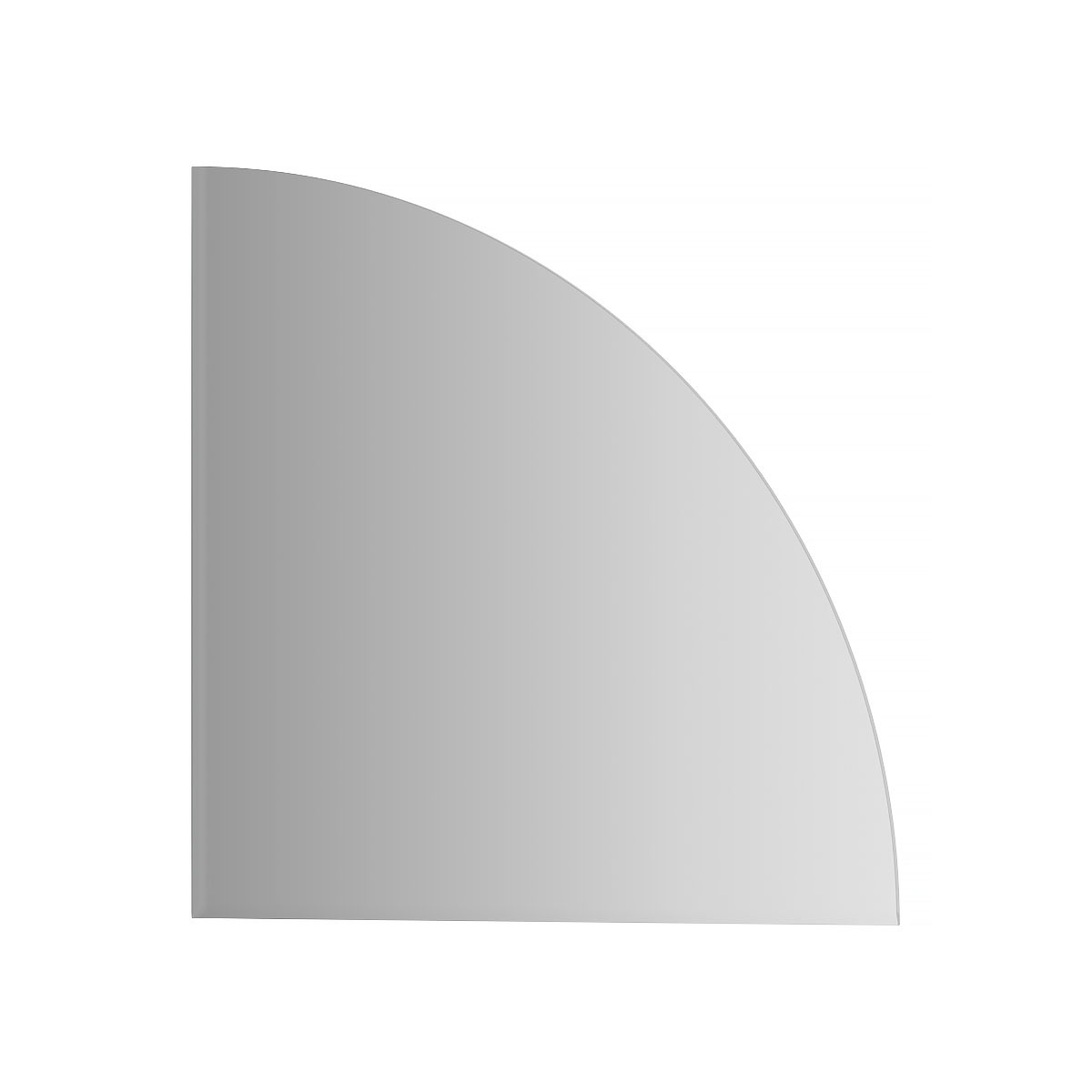 фото Зеркальная плитка evoform с фацетом 5 mm четверть круга 30х30 см; серебро