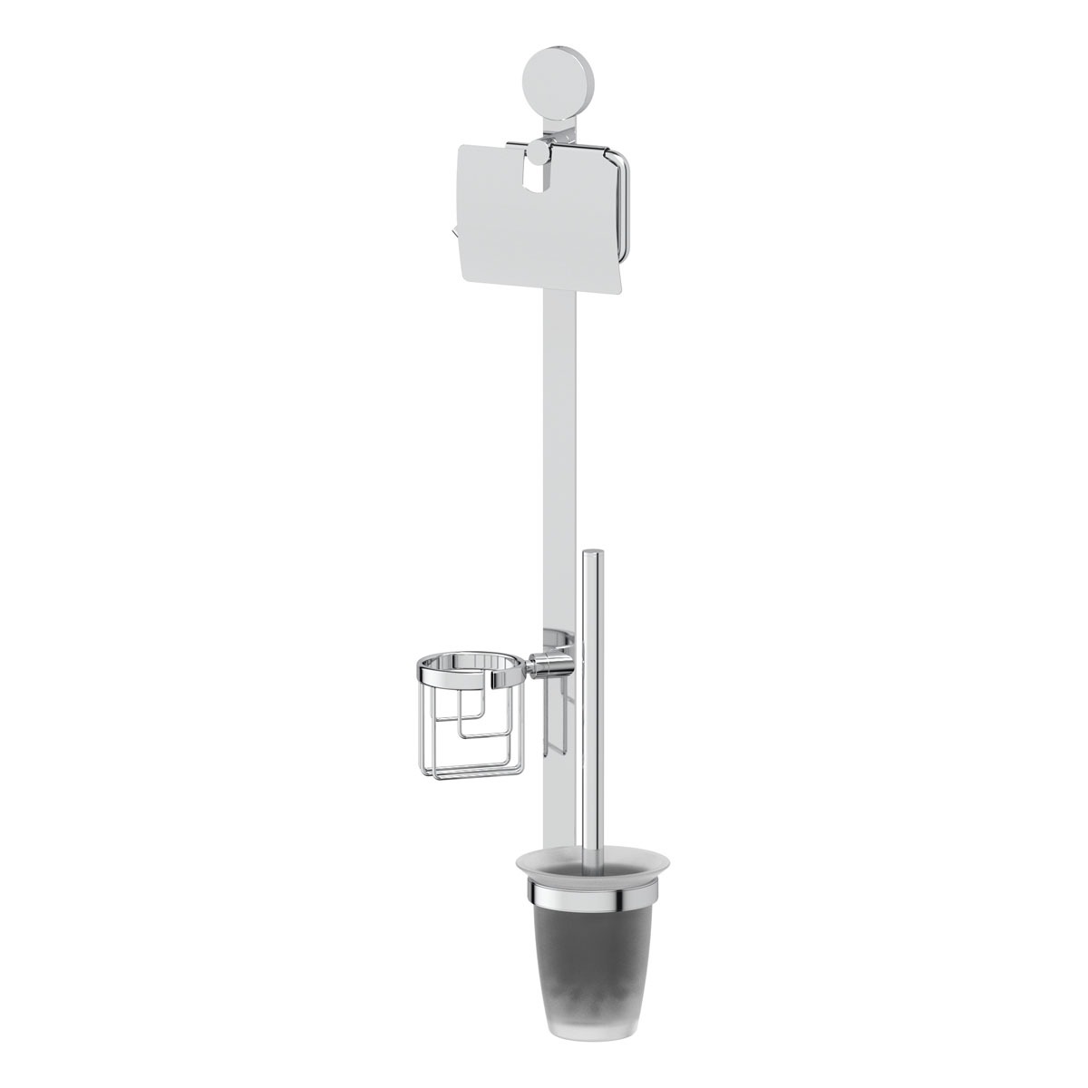 цена Штанга с 3-мя аксессуарами для туалета 72 cm (матовое стекло; хром) ARTWELLE HAR 054