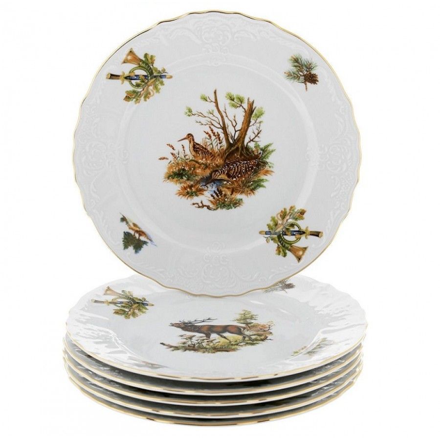Набор тарелок Thun 1794 Охотничьи сюжеты из 6 предметов набор тарелок мелких thun мария луиза 25 см красный декор