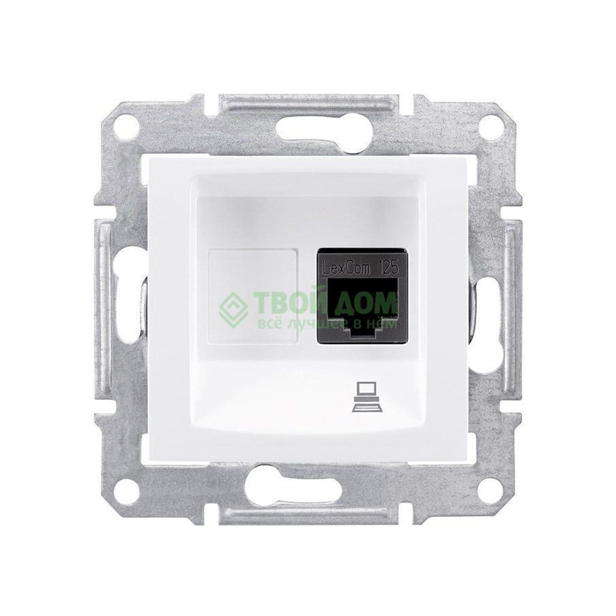 Компьютерная розетка Schneider Electric Sedna (SDN4300121) механизм розетки schneider electric atn000143 1 м сп atlas design с заземл 16а бел