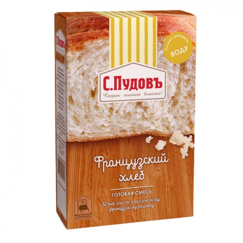 Хлебная смесь С.Пудовъ Французский хлеб 500 г хлебная смесь фитодар хлеб белый к завтраку 500 г