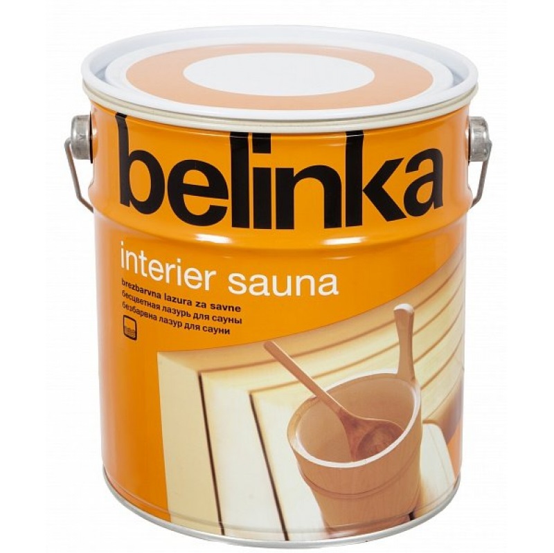 Лазурь Belinka Interier Sauna 2.5л (52257) лазурь belinka interier sauna 2 5л 52257