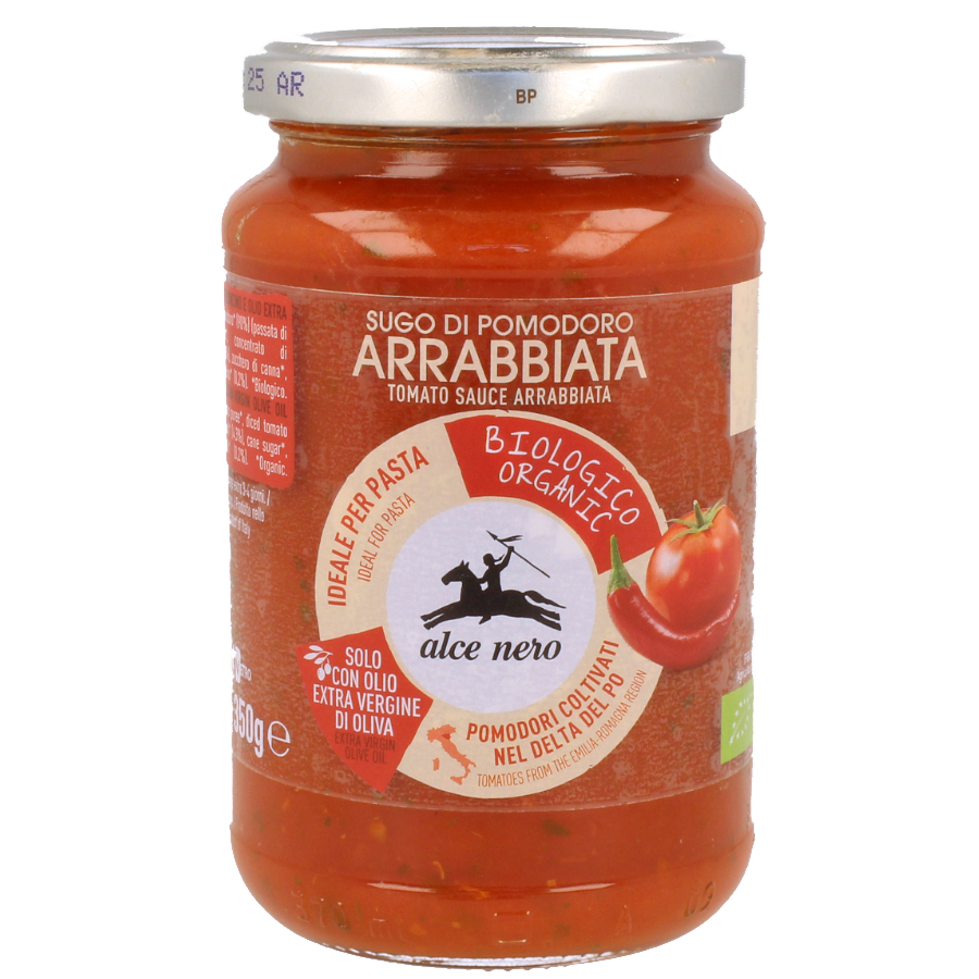 Соус томатный Alce Nero ORGANIC Аррабиата 350 г шоколад alce nero organic 75% горький плиточный 100 г