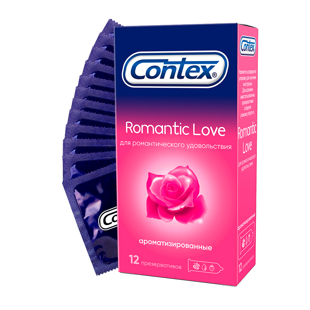 Презервативы Contex Romantic №12 в упаковке 12 штук, размер Стандартный