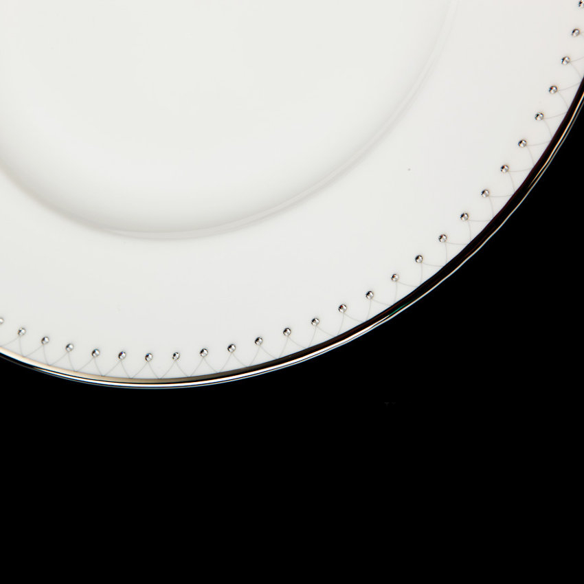 Набор тарелок Hankook/Prouna Принцесс с кристаллами Swarovski 27 см 6 шт, цвет белый - фото 2