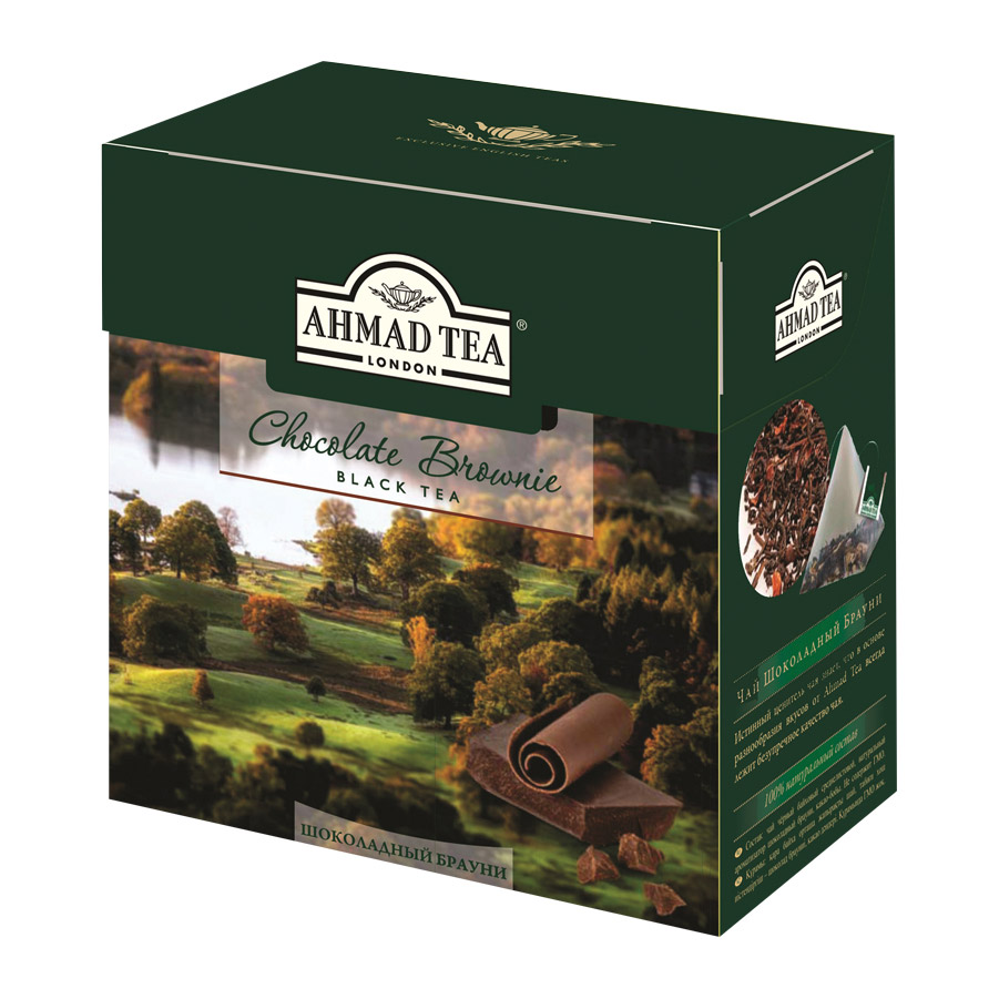 Чай Ahmad Tea Chocolate Brownie черный 20 пакетиков чай органический tipson моринга и имбирь 25 пакетиков