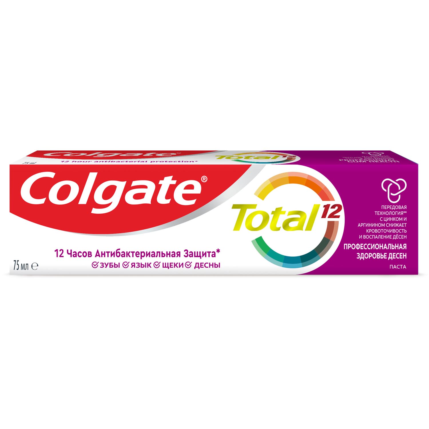 Зубная паста Colgate TOTAL 12 Профессиональная Здоровье Десен 75 мл, размер 17x4,7x4 см CN06150A - фото 3