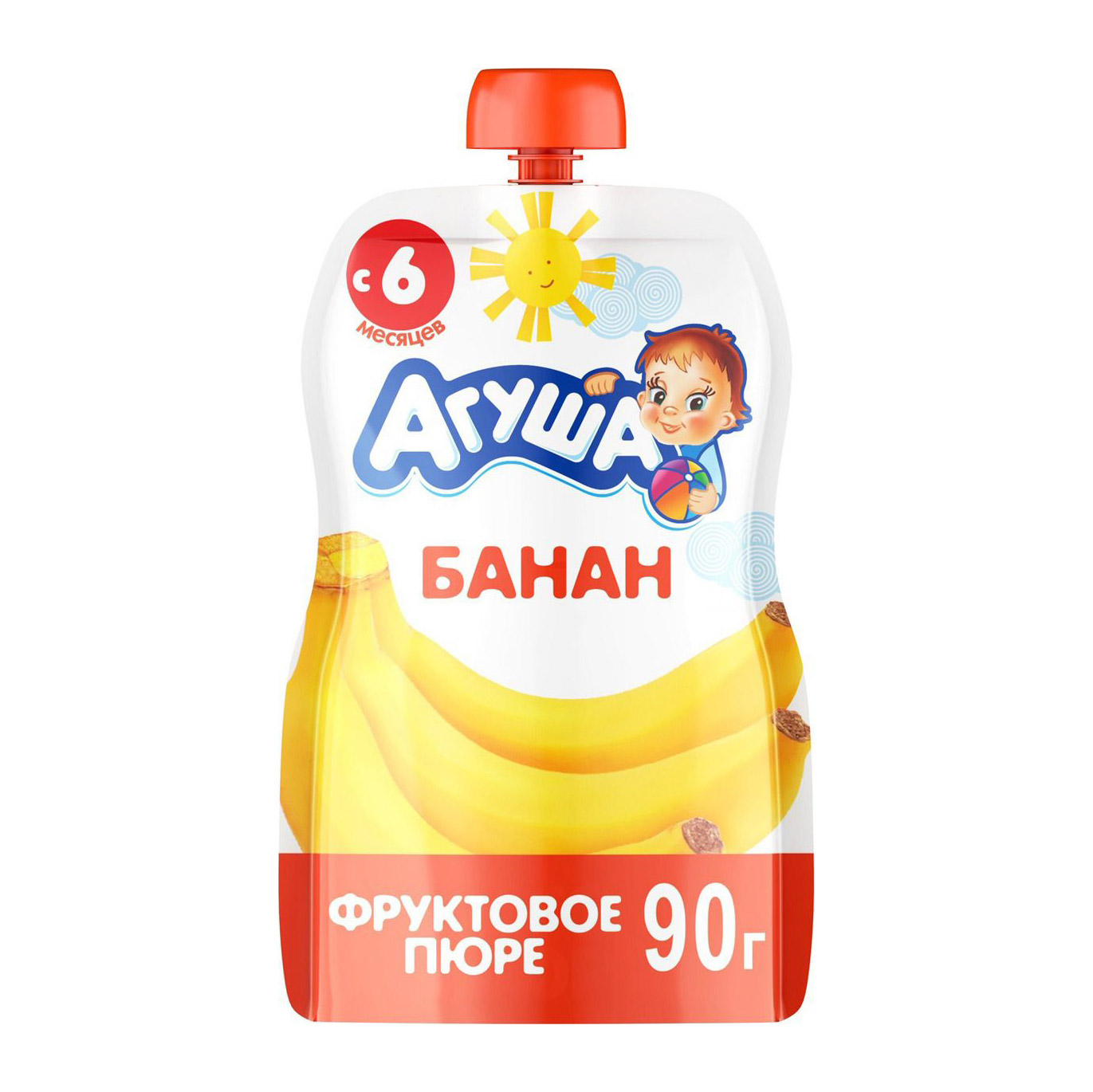 цена Пюре фруктовое Агуша Банан 90 г