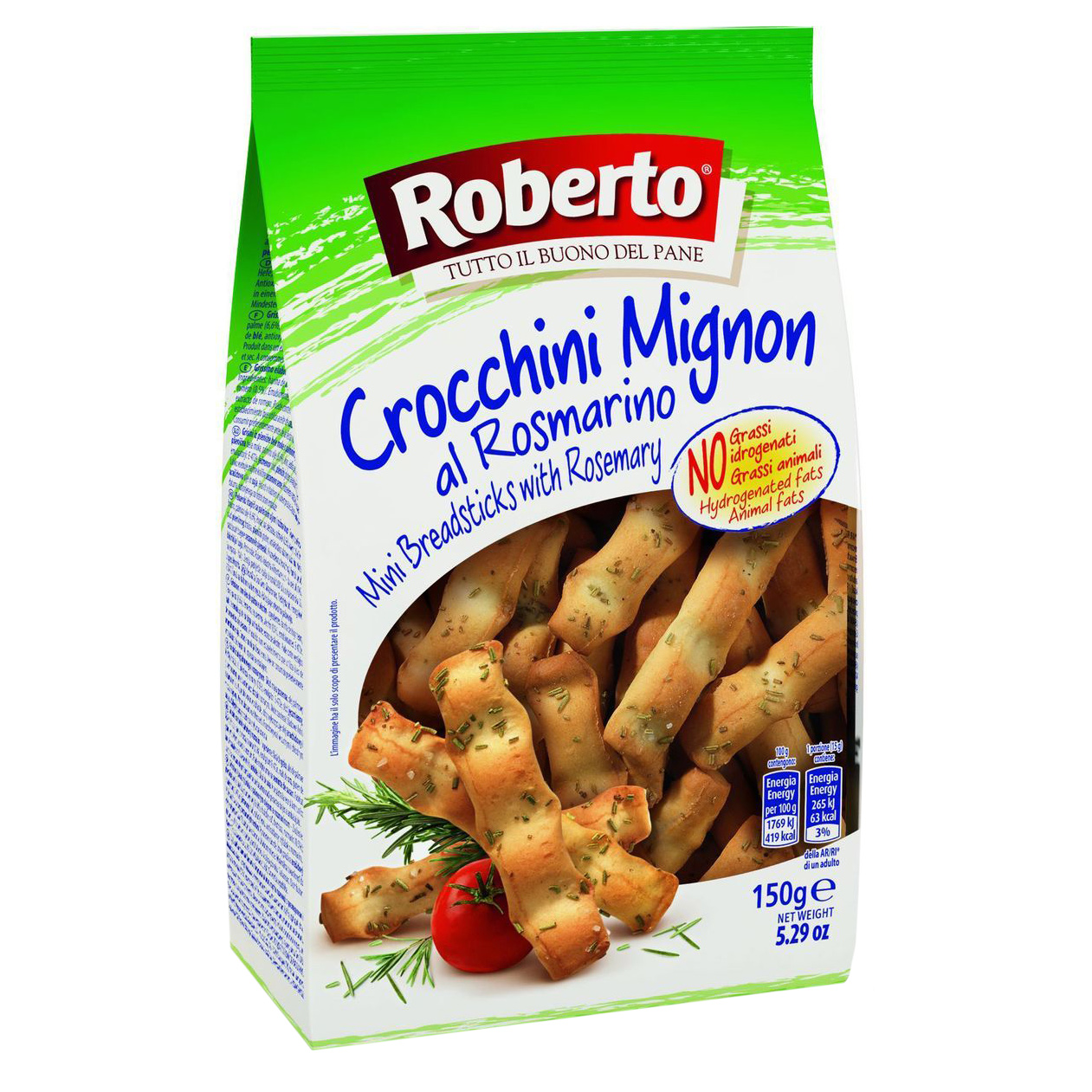Хлебные палочки Roberto Гриссини Миньон с розмарином 150 г хлебные палочки roberto grissini crocchini с розмарином 250 г