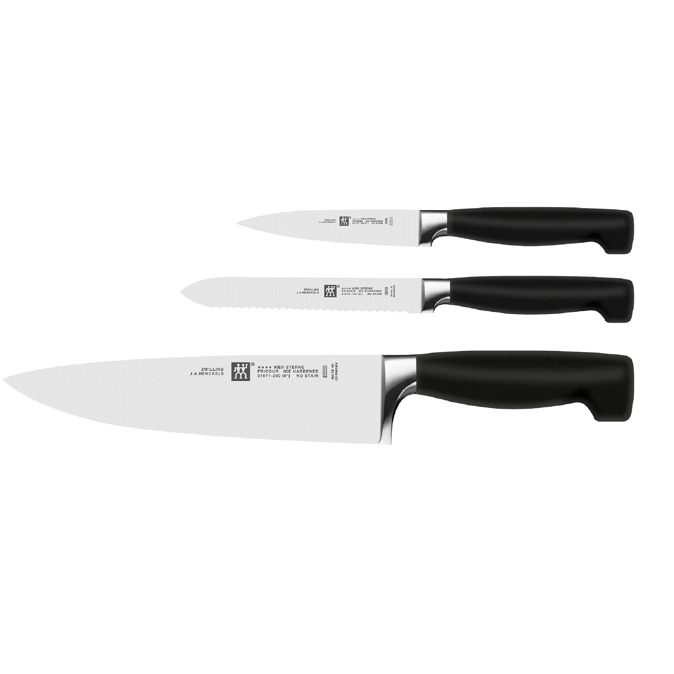 Набор кухонных ножей Zwilling 3 пр. four star (665719) набор кухонных ножей zwilling 8 пр в подставке professional s 655941
