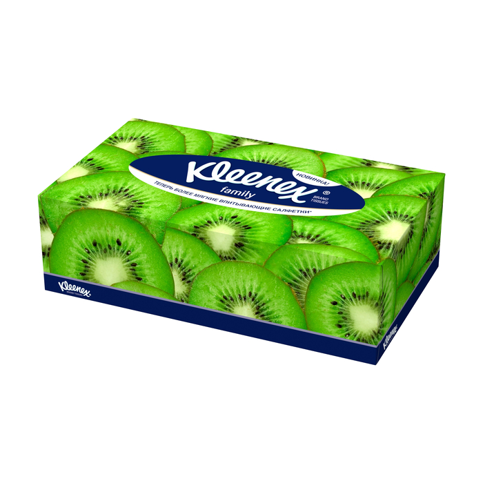 Салфетки в коробке Kleenex Family 150 шт, цвет в ассортименте - фото 2
