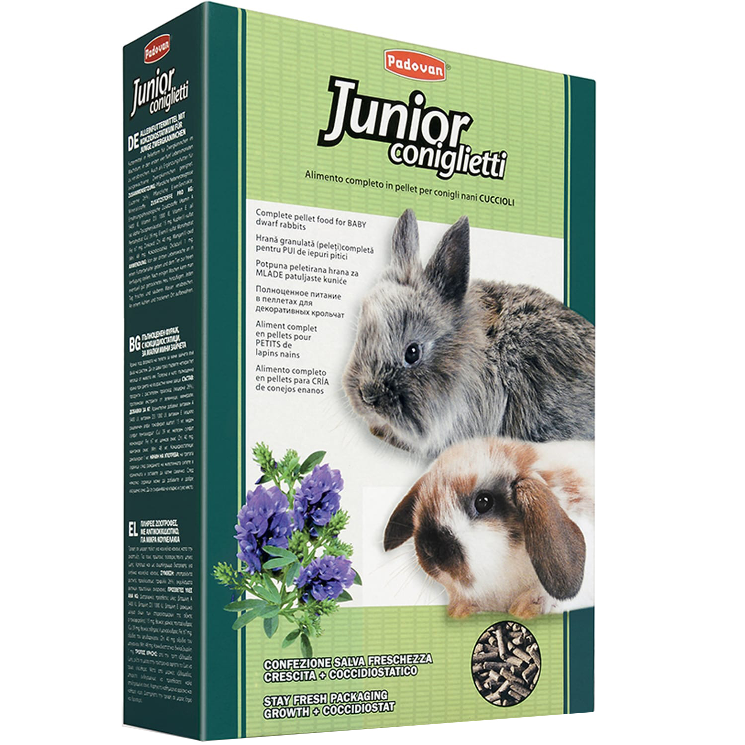Корм Padovan Junior Coniglietti для молодых кроликов 850 г корм padovan grandmix criceti для хомяков и мышей 1 кг