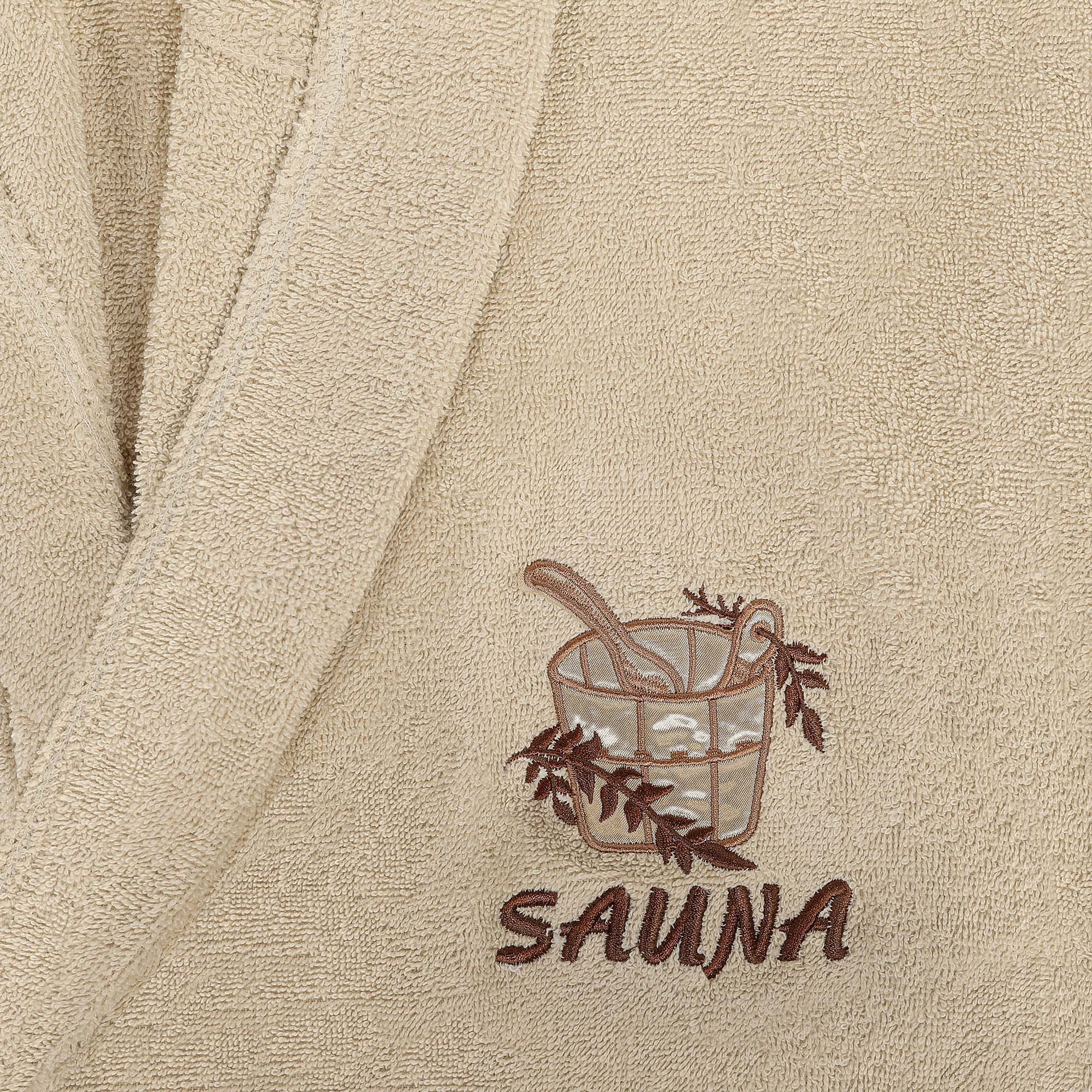 фото Халат мужской asil sauna brown xl махровый с капюшоном